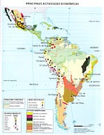 Mapa recursos América del Sur
